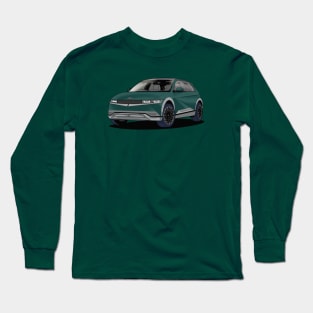 Hyundai Ioniq 5 Blue Green Electric Car Long Sleeve T-Shirt